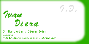 ivan diera business card